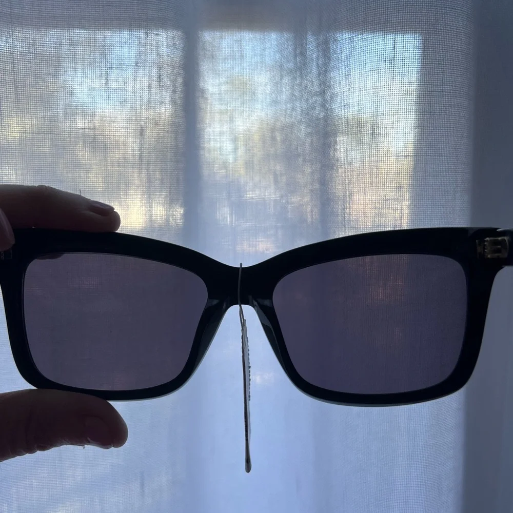 MAX MARA LOGO4 MM0010 Black Sunglasses Frame 55-17-140 New - Picture 7 of 8